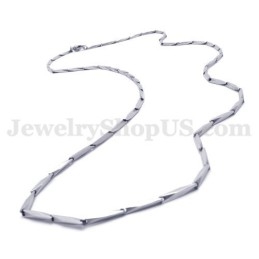 Prachtige Zilveren Heren Titanium Ketting