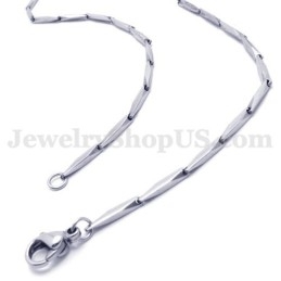 Prachtige Zilveren Heren Titanium Ketting