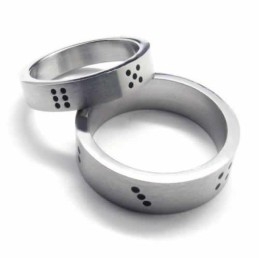 Dice Heren 6Mm Titanium Ring