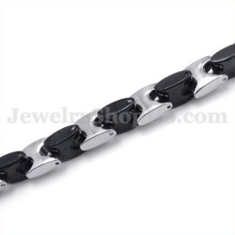Prachtige Zwarte Titanium Ketting Voor Heren