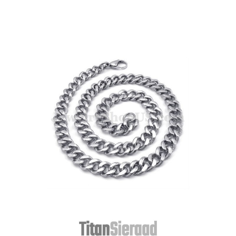 Sexy Zilveren Heren Titanium Ketting Sexy Zilveren Heren Titanium Ketting