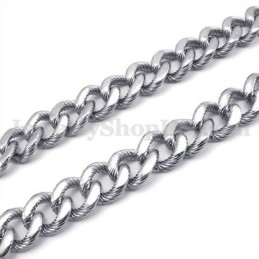 Sexy Zilveren Heren Titanium Ketting