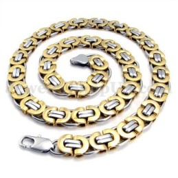 Prachtige Gouden Heren Titanium Ketting