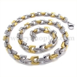 Mode Gouden Heren Titanium Ketting