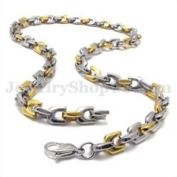 Mode Gouden Heren Titanium Ketting