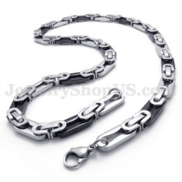 Elegante Zwarte Titanium Herenketting