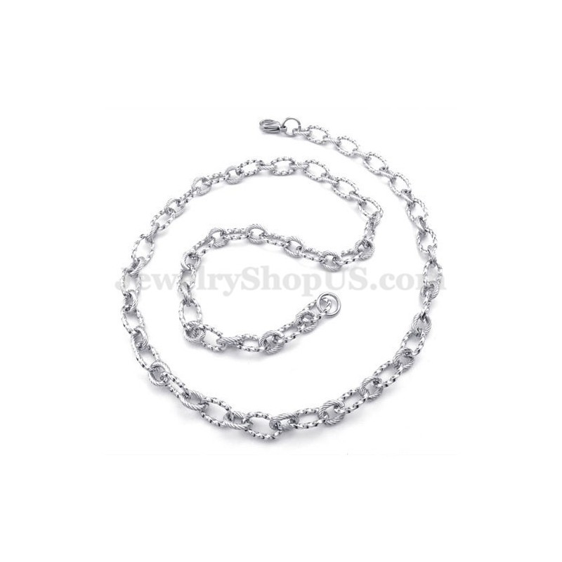 Eenvoudige Zilveren Heren Titanium Ketting Eenvoudige Zilveren Heren Titanium Ketting