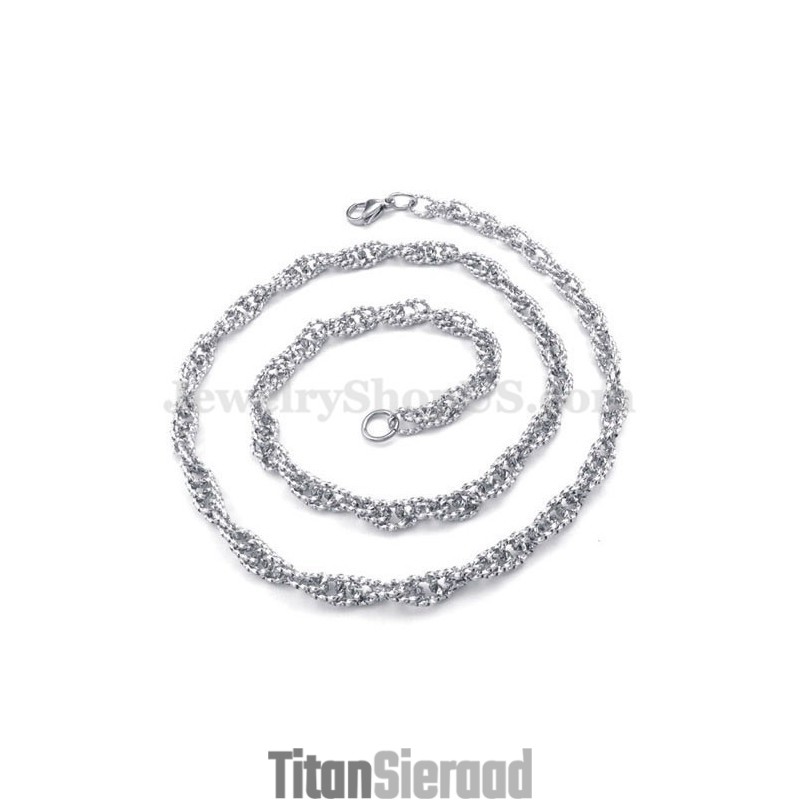 Nieuwe Stijl Zilveren Heren Titanium Ketting