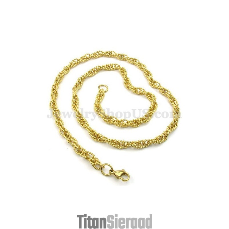 Hot Sale Gouden Heren Titanium Ketting Hot Sale Gouden Heren Titanium Ketting