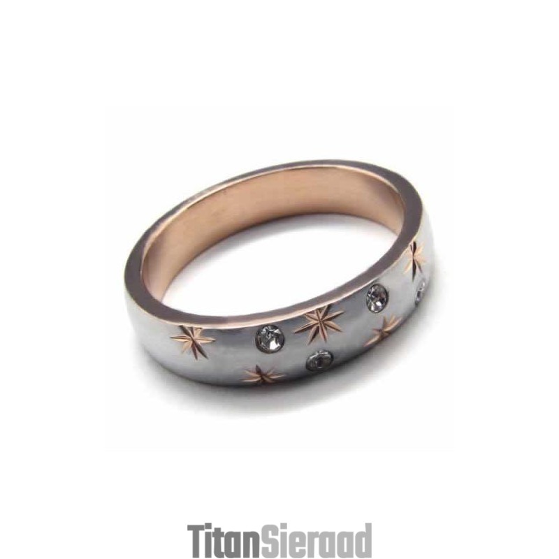 Diamanten Zetting 4 Mm Titanium & Goud Ingelegde Rechtbankbandring Diamanten Zetting 4 Mm Titanium & Goud Ingelegde Rechtbankbandring