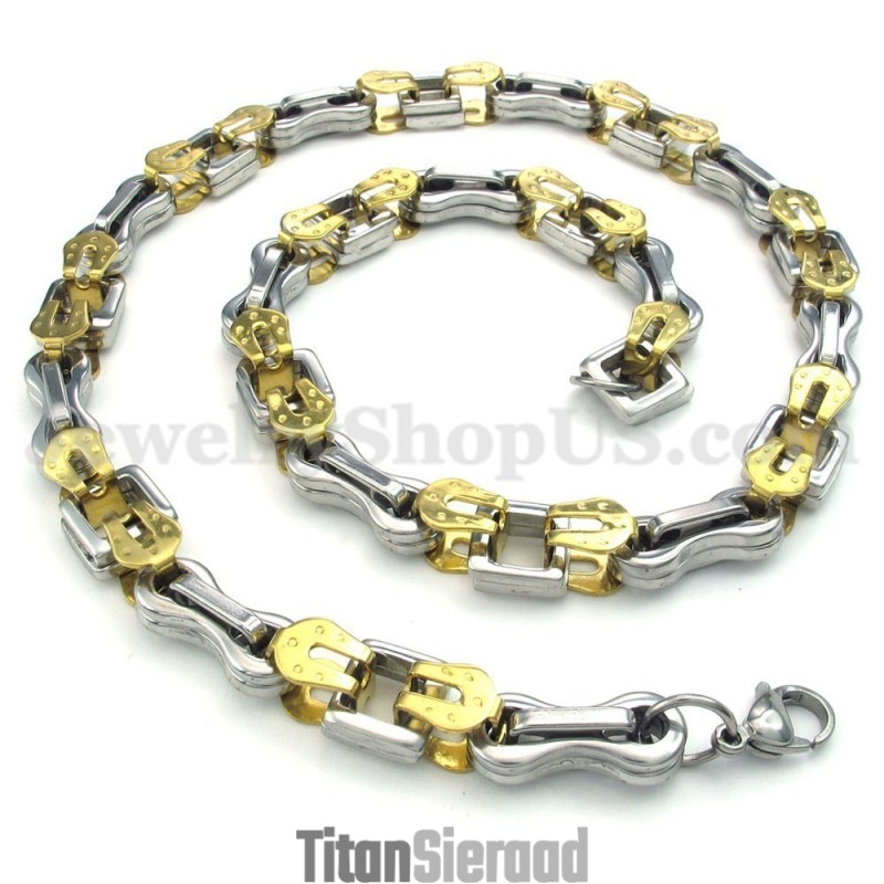 Sexy Gouden Heren Titanium Ketting Sexy Gouden Heren Titanium Ketting