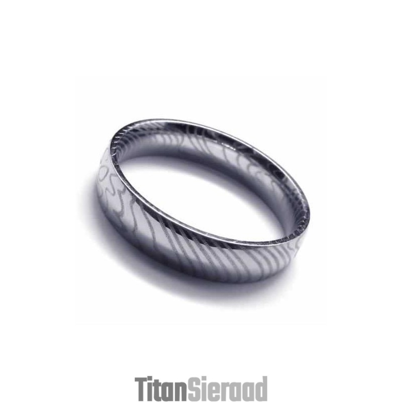4 Mm Zilveren Damesring Van Titanium