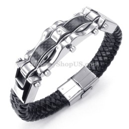 Prachtige Gouden Zwarte Titanium Armbanden Voor Heren
