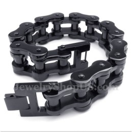 Titanium Zwarte Fietskettingarmband Voor Heren