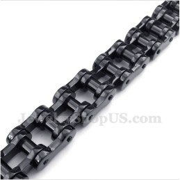 Titanium Zwarte Fietskettingarmband Voor Heren