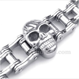 Titanium Fietsketting Schedelarmband Voor Heren