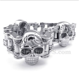 Titanium Fietsketting Schedelarmband Voor Heren
