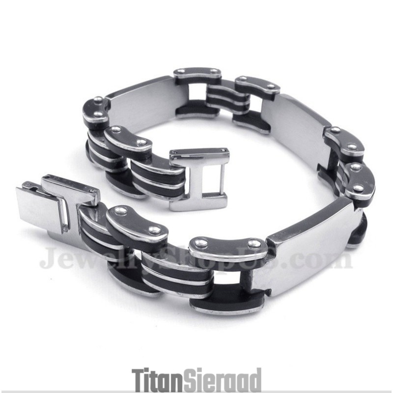 Heren Titanium Rubberen Armband Heren Titanium Rubberen Armband