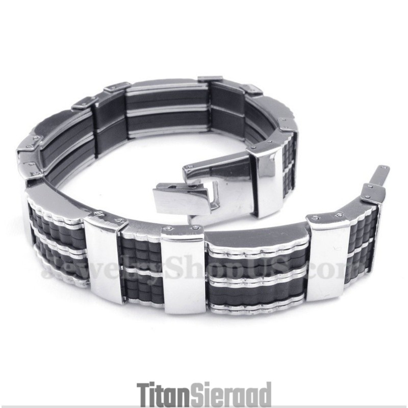 Heren Titanium Rubberen Armband