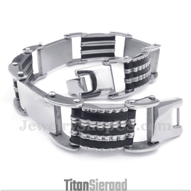Heren Titanium Rubberen Armband Heren Titanium Rubberen Armband
