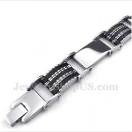 Heren Titanium Rubberen Armband