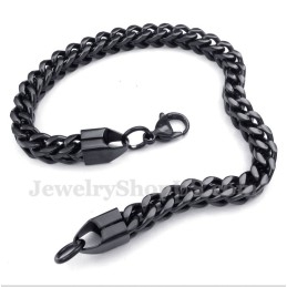 Heren Titanium Zwarte Armband