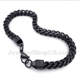 Heren Titanium Zwarte Armband