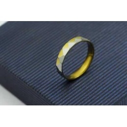 4 Mm Titanium Ring Van Goud En Zilver
