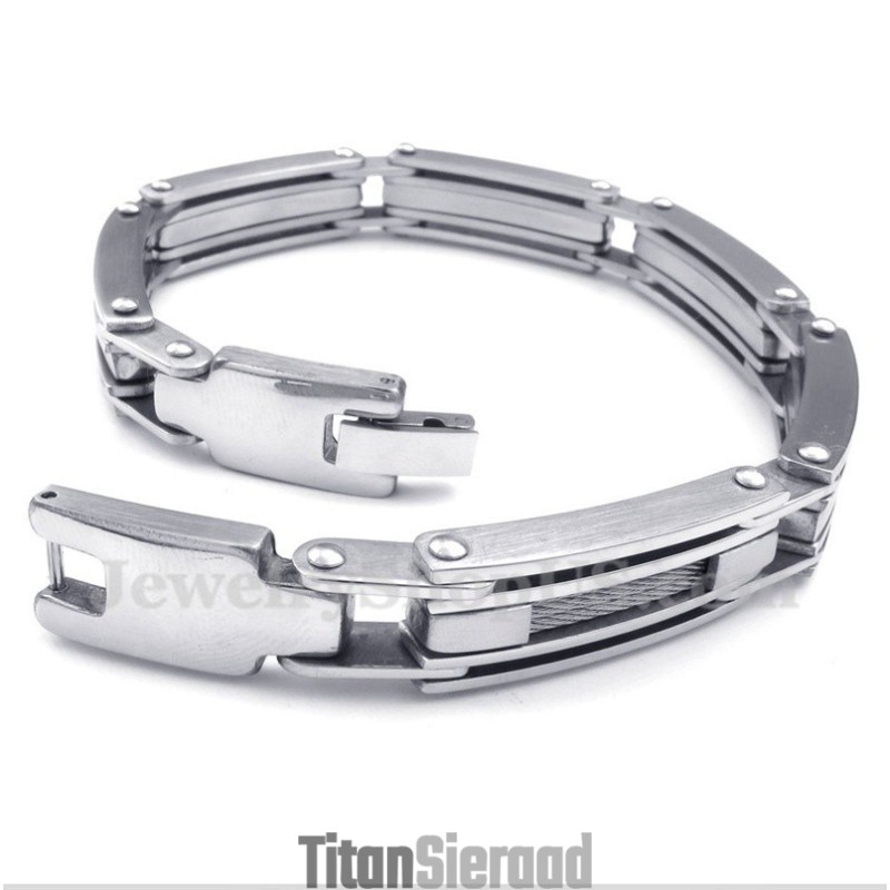 Heren Titanium Kabelarmband
