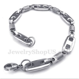 Herenarmband Van Titanium Met Ronde Kralen