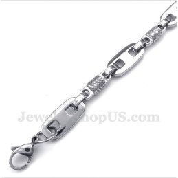Herenarmband Van Titanium Met Ronde Kralen
