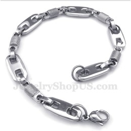 Herenarmband Van Titanium Met Ronde Kralen