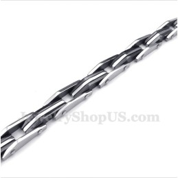 Heren Titanium Zwarte Armband
