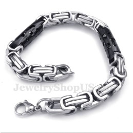 Heren Titanium Cilinder Zwarte Armband