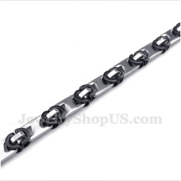 Heren Titanium Zwarte Ronde Armband