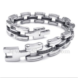 Heren Titanium Zwarte Armband