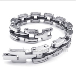 Heren Titanium Zwarte Armband