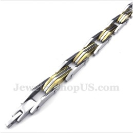 Heren Titanium Gouden Armband