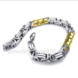 Heren Titanium Gouden Cilinder Armband