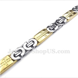 Heren Titanium Gouden Armband