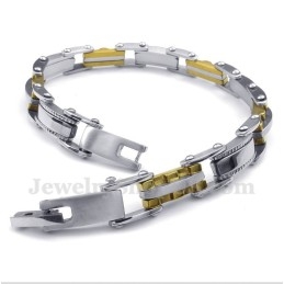 Heren Titanium Gouden Gekartelde Armband