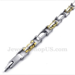 Heren Titanium Gouden Gekartelde Armband