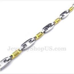 Heren Titanium Gouden Cilinder Armband