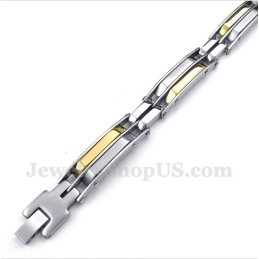 Heren Titanium Gouden Kabelarmband