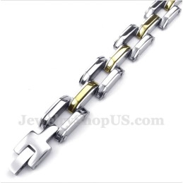 Heren Titanium Gouden Armband