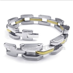 Heren Titanium Gouden Armband