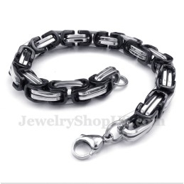 Heren Titanium Zwarte Armband