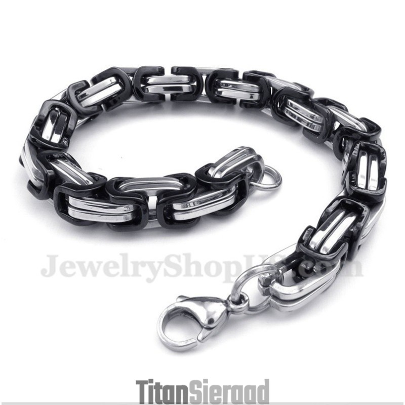 Heren Titanium Zwarte Armband