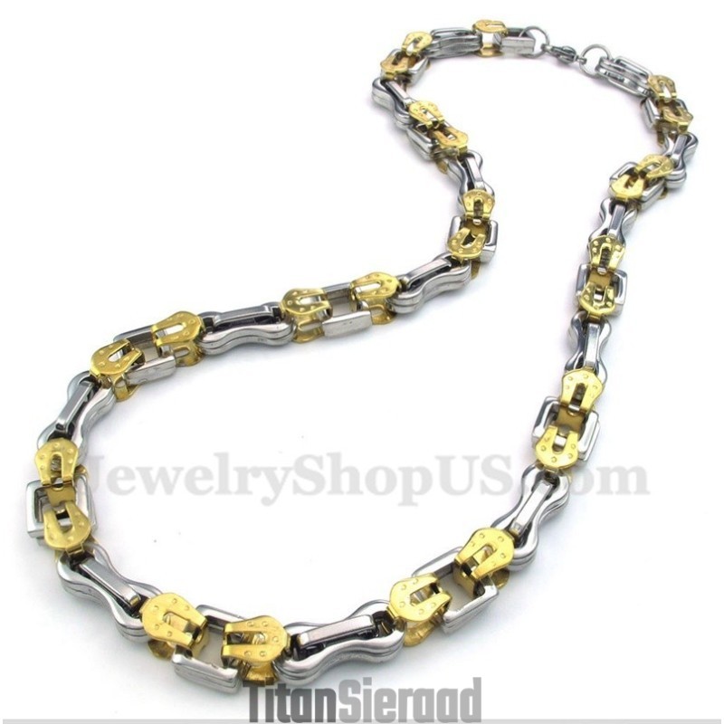 Heren Titanium Gouden Gelaagde Ketting
