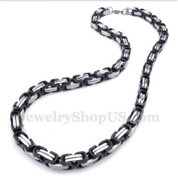 Heren Titanium Zwarte Ketting